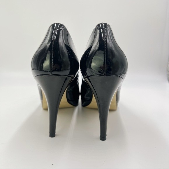 Enzo‎ Angiolini Size 8 Classic Black Patent Leather Platform Heels Pumps Shoes - Picture 6 of 16